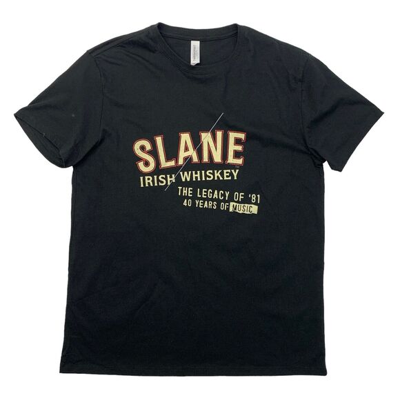 Slane Irish Whiskey T Shirt Mens L Large Black Short Sleeve Cotton Blend New - Picture 1 of 9